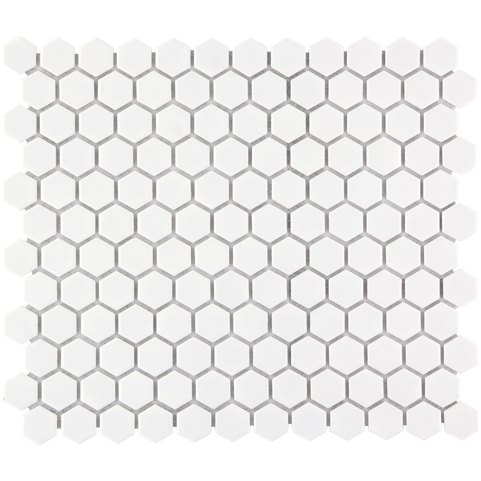 M AMH23010 Barcelona hexagon mat wit  23x26x5MM / VEL 260x300MM