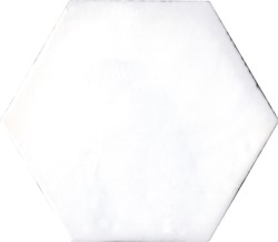 G 2284701 Alcoceram Malaga Blanco mat  hexagon 10 x 11.5