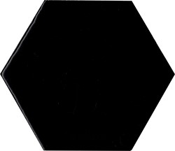 G 2284702 Alcoceram Malaga Negro Hexagon10 x 10