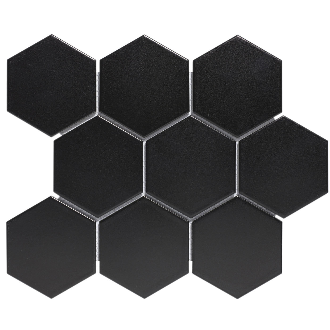 M AMH95317 Barcelona hexagon zwart  95x110x7MM / VEL 256/296MM